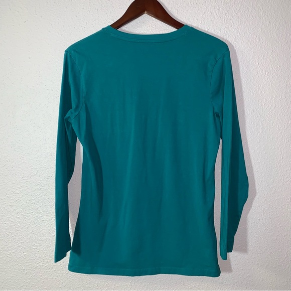 Great Northwest green Long-sleeve Cotton T-shirt Sz L stretch loungewear cozy - Picture 7 of 12